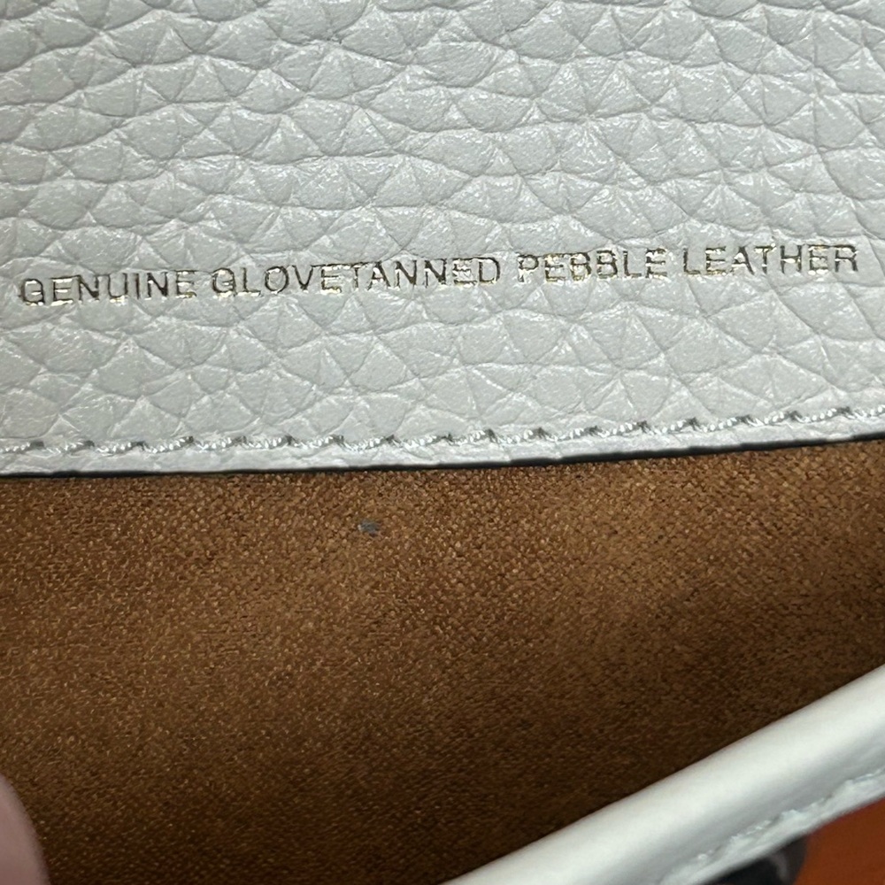 COACH 1941 Emery Varsity Stripe Glovetanned Pebble Leather Crossbody in Chalk - Picture 4 of 13